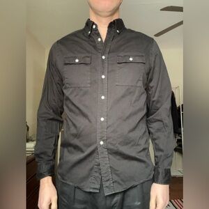 Saturdays New York City Black Collared Shirt